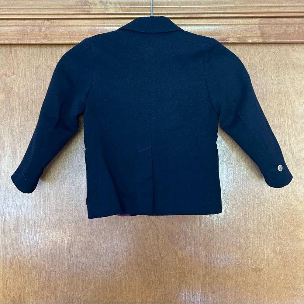 Vintage Laura Ashley Made in GB Wool Blazer Black Size 3-4 Years - Picture 7 of 12